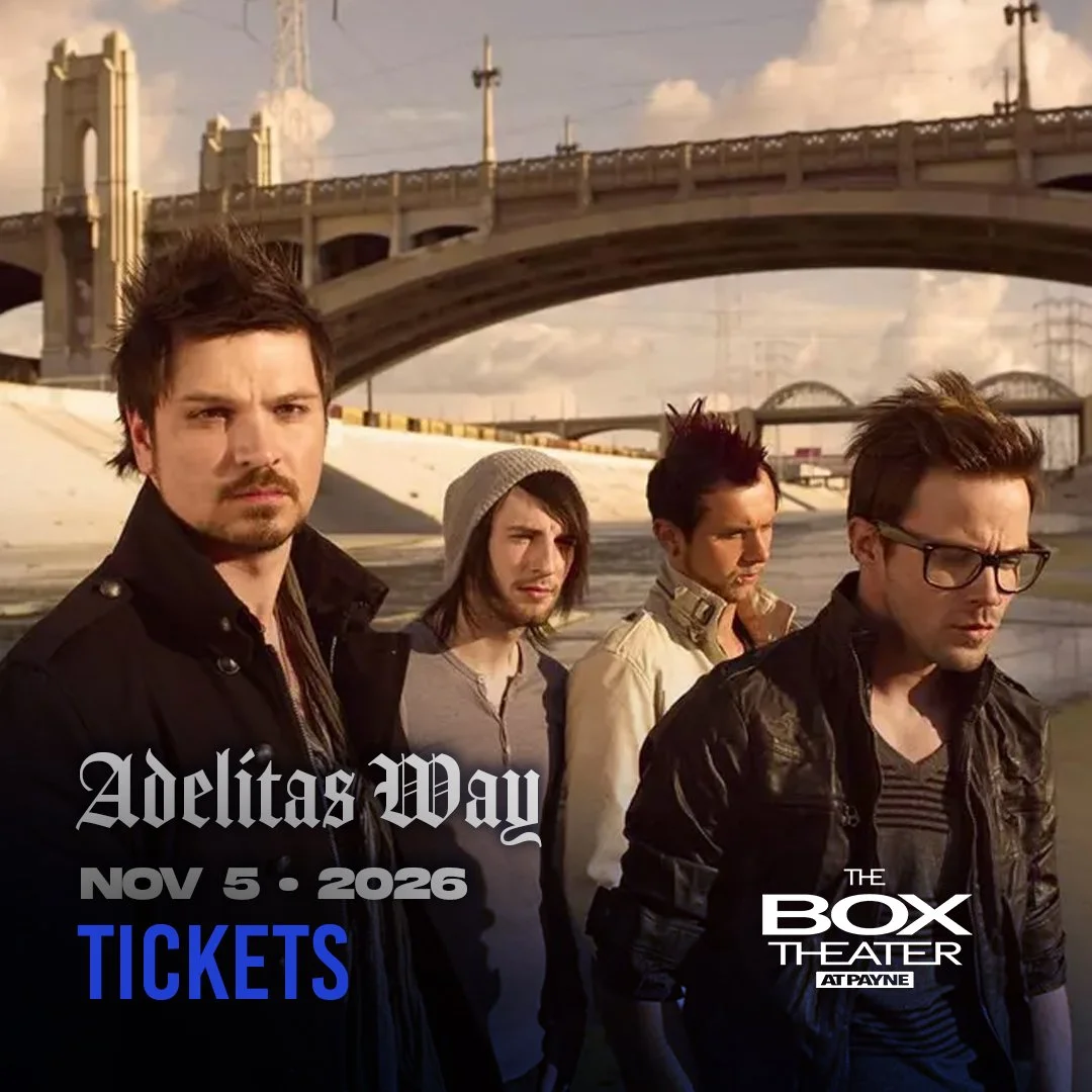 Flyer for Adelitas Way at Payne Arena in Hidalgo, TX on Thursday, November 5, 2026