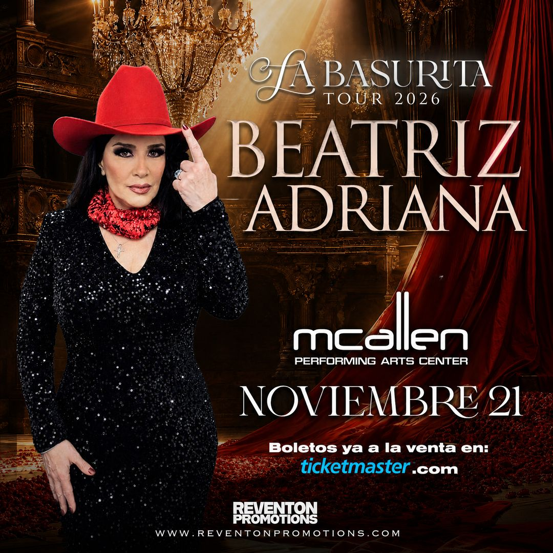 Flyer for Beatriz Adriana at McAllen Performing Arts Center in McAllen, TX on Saturday, November 21, 2026