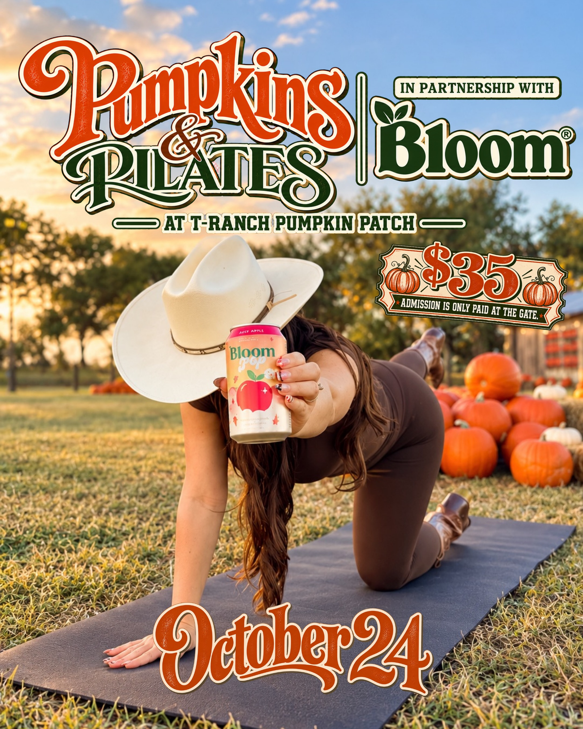 Flyer for Pumpkins and Pilates at T-Ranch