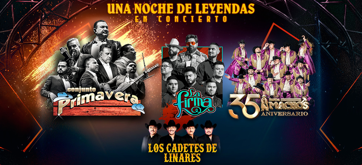 Flyer for Una Noche de Leyendas with Conjunto Primavera in Edinburg, TX on Saturday, November 7, 2026